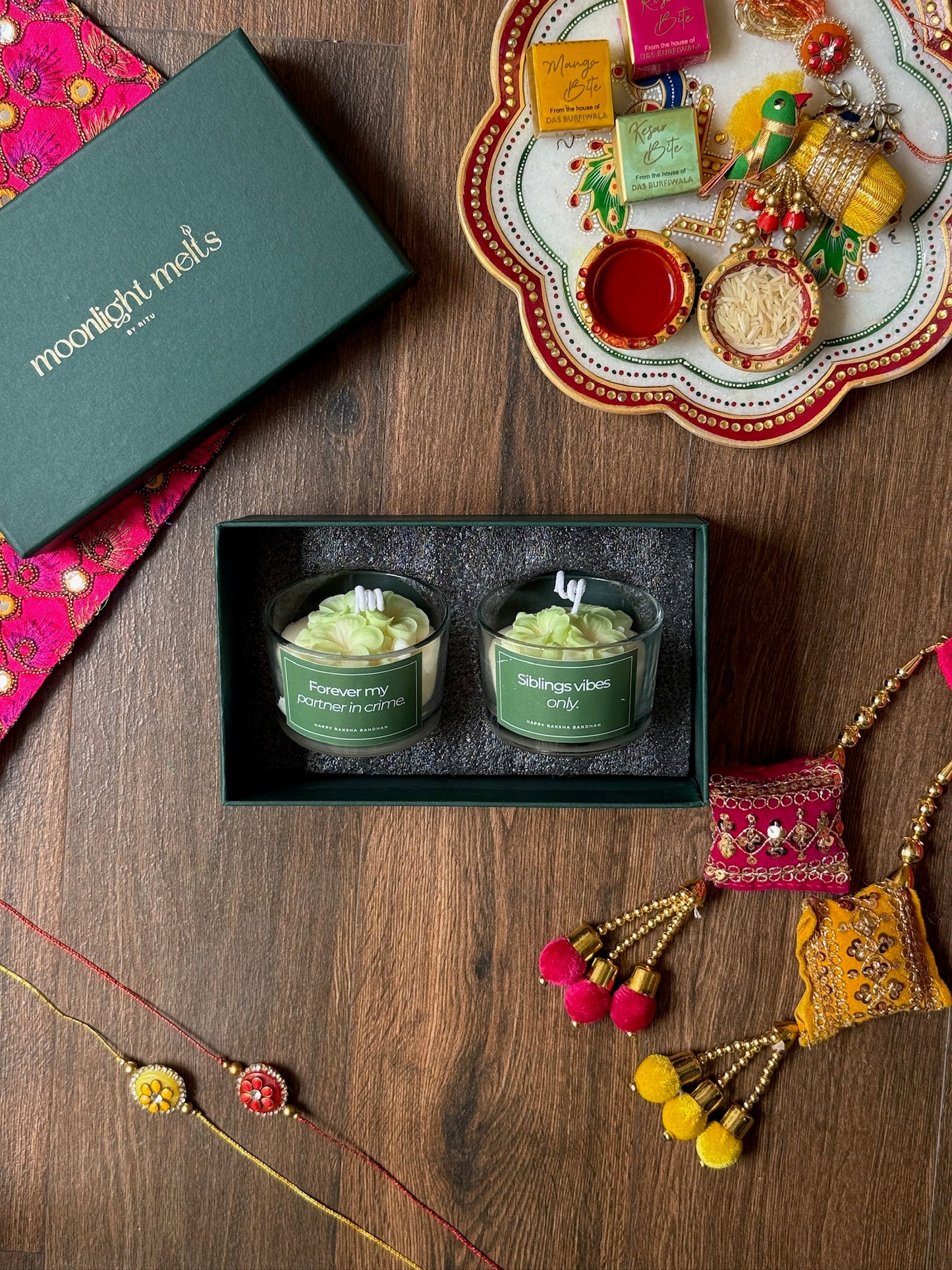 Rakhi Twin Jar (Green)
