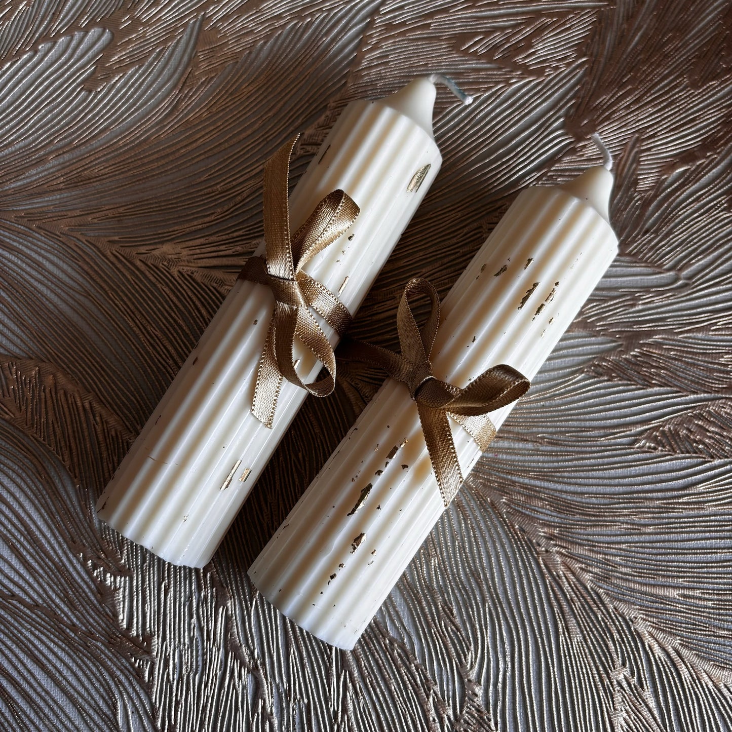 Ivory Pillar Candles - Set of 2
