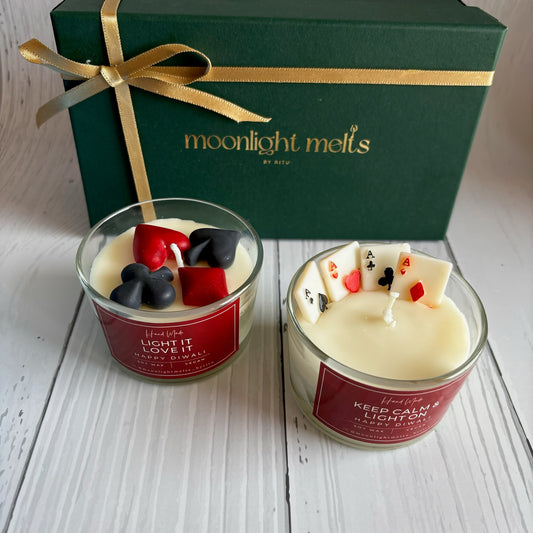 Teen Patti Candles - Set of 2 Jars