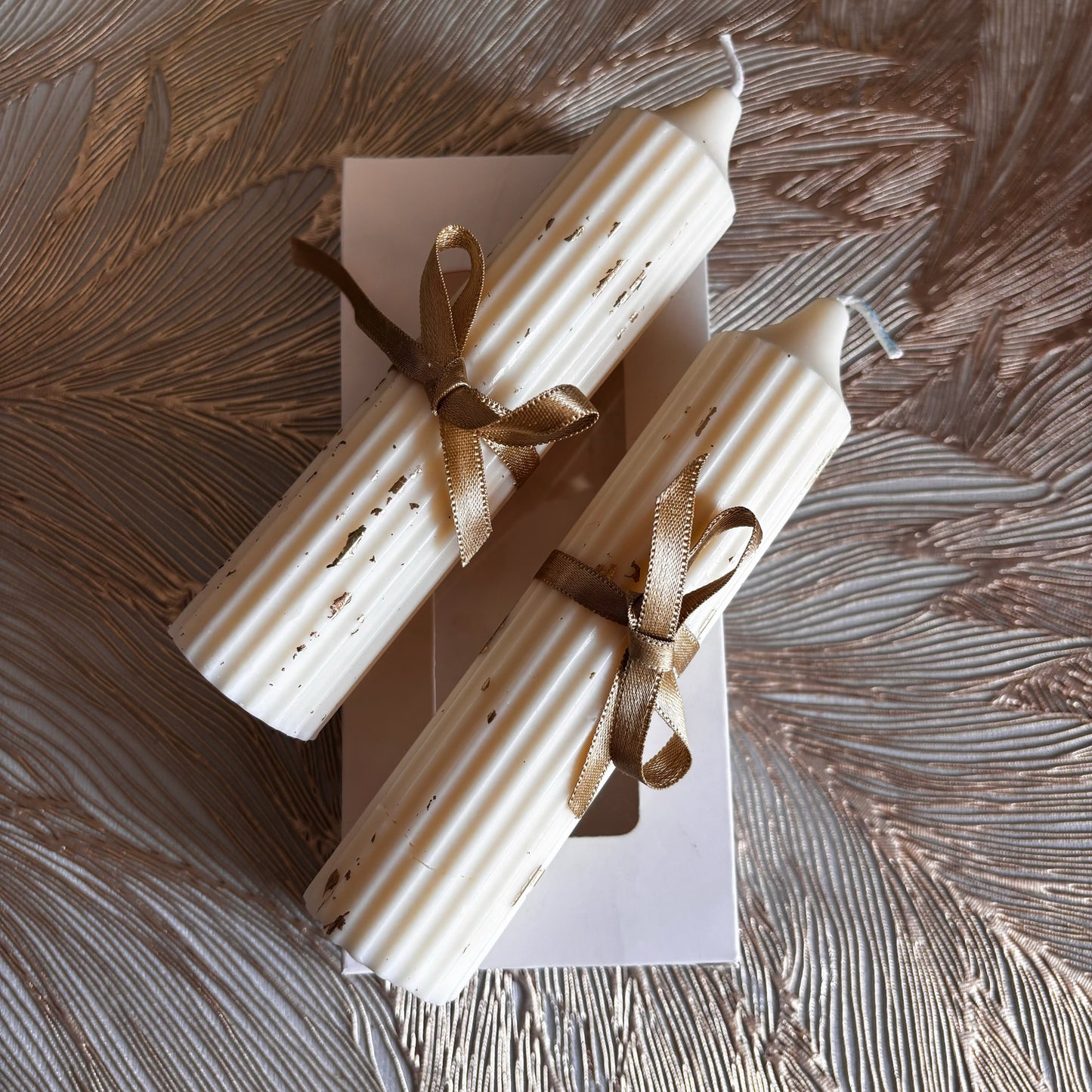 Ivory Pillar Candles - Set of 2